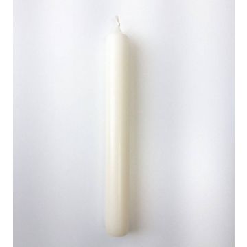 Candlestick / Taper candle CHARLOTTE, cream, 7.3"/18,5cm, Ø 0.8"/2,1cm, 6,5h - Made in Germany