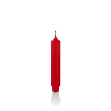 Cone shaped candle / Household candle ARIETTA, red, 6.5"/16,4cm, Ø 1.1"/2,8cm, 6h - Made in Germany