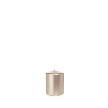 Christmas candle / Pillar candle ROSELLA, mother of pearl, 4"/10cm, Ø3.1"/8cm, 45h - Made in Germany