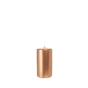 Christmas candle / Pillar candle ROSELLA, rose gold, 5.9"/15cm, Ø 3.1"/8cm, 69h - Made in Germany