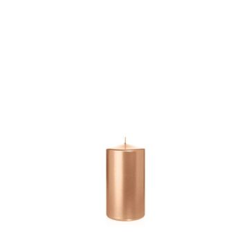 Christmas candle / Pillar candle ROSELLA, rose gold, 5.1"/13cm, Ø2.8"/7cm, 52h - Made in Germany