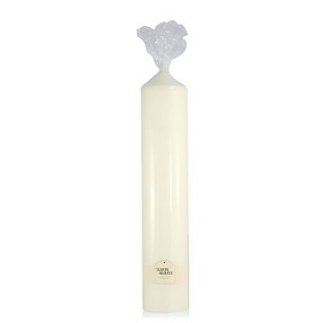 Chimney candle / Altar candle FRANZISKA, ivory, 16"/40cm, Ø 3.9"/10cm, 331h - Made in Germany