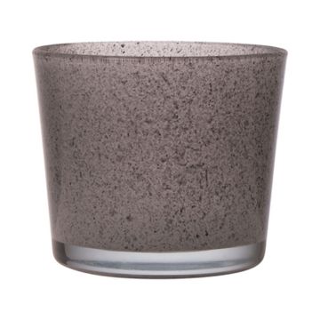Glass plant pot ALENA GRANIT, granite grey, 19cm, Ø19cm