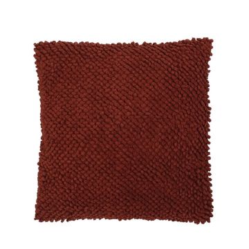 Soft cushion BOLLY, with beads, red, 18"x18"/45x45cm