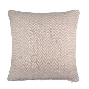 Decorative cushion KENZA, zigzag pattern, beige, 18"x18"/45x45cm
