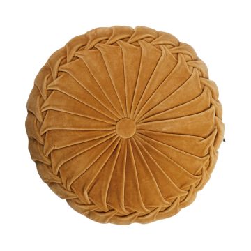 Round seat cushion BELLONA, ochre yellow, 4"x16"/10x40cm