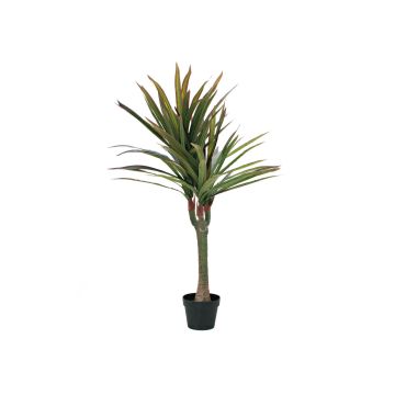 Fake plant Dracaena RALIAN, artificial trunk, green-red, 4ft/120cm
