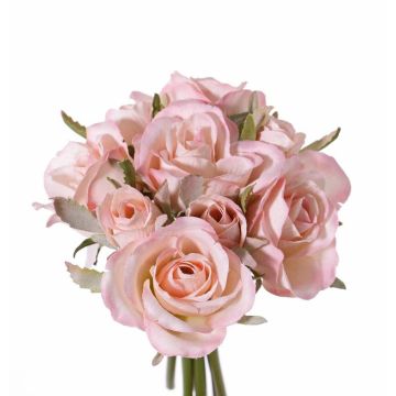 Decorative rose bouquet ROSILA, pink, 8"/20cm, Ø 5.9"/15cm
