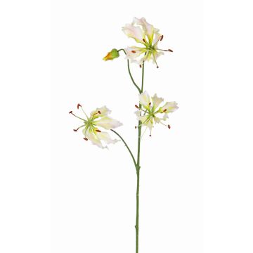 Artificial Gloriosa flower TIANA, pink-green, 31"/80cm, Ø 3.1"-5.9"/8-15cm