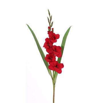 Artificial gladiolus ELEA, red, 33"/85cm, Ø 1.2"-4"/3-10cm