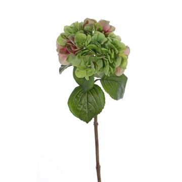 Artificial hydrangea CHIDORI, green-pink, 24"/60cm, Ø 8"/20cm
