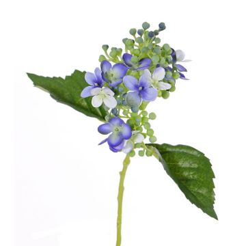 Fake flower hydrangea CHABY, blue, 12"/30cm, Ø 3.5"/9cm