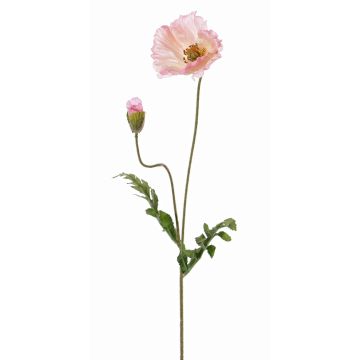 Artificial poppy LIENTJE, pink, 26"/65cm, Ø 4.7"/12cm
