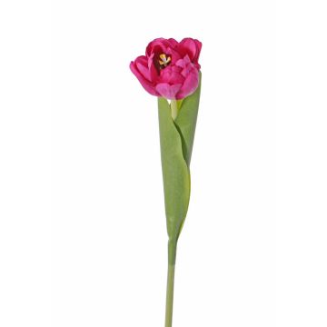 Artificial tulip flower ROMANA, pink, 18"/45cm, Ø 2.4"/6cm