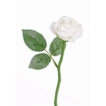 Artificial flower Rose GABI, white, 25cm, Ø5cm