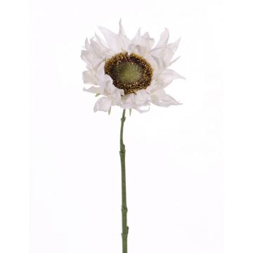 Artificial sunflower JANIKA, cream, 24"/60cm, Ø 4.7"/12cm