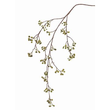 Decorative snowberry branch GESA with berries, green, 4ft/120cm