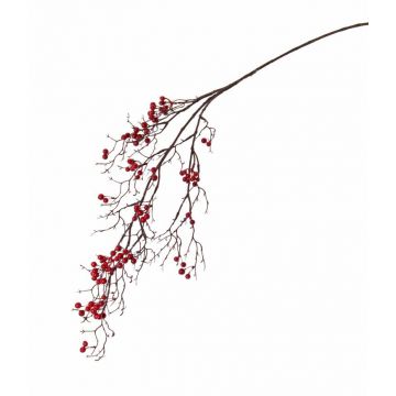 Decorative snowberry branch GESA with berries, red, 3ft/100cm