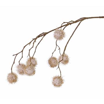 Decorative maple branch MARIUS with fruits, cream, 31"/80cm