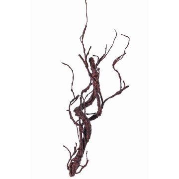 Decorative corkscrew willow branch JACE, brown-red, 22"/55cm