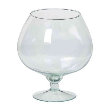 Cognac glass XXL BARRON with pedestal, ball/round, clear, 7"/18,5cm, Ø6"/15,5cm 