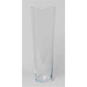 Floor vase ANNA OCEAN, conical/round, clear, 20"/50cm, Ø7"/17cm