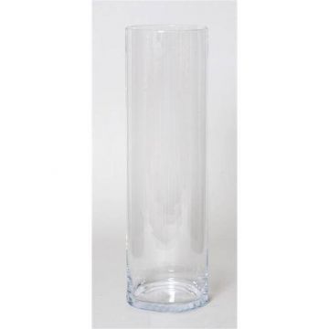Floor vase SANYA OCEAN, cylinder/round, clear, 20"/50cm, Ø6"/15cm