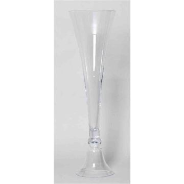 Floor vase SOKKA, funnel/round, clear, 3ft/100cm, Ø11"/28,5cm 