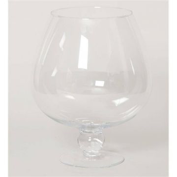 XXL cognac glass VITOS with foot, transparent, 12"/29 cm, Ø 9"/23 cm
