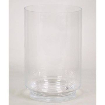 Lantern glass BOB with pedestal, cylinder/round, clear, 13"/33,5cm, Ø8"/21,5cm 