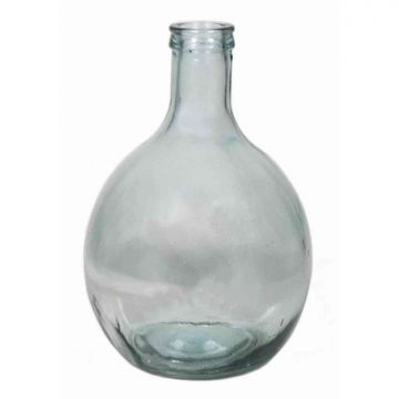 Glass bottle XXL BORAN, ball/round, clear, 16"/40cm, Ø9"/22cm 