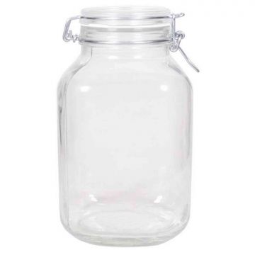 Preserving jar XXL JARVEN, 3 litres, cylinder/round, clear, 9"/24cm, Ø5.1"/13cm 