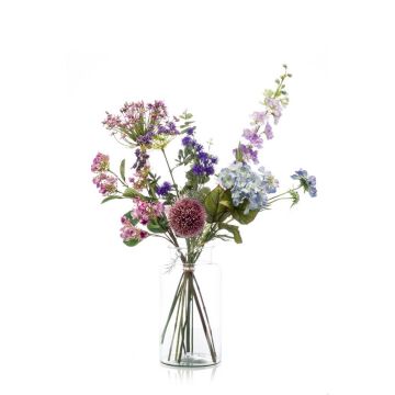 Bouquet of artificial flowers FEME, violet, 3ft/90cm, Ø 16"/40cm