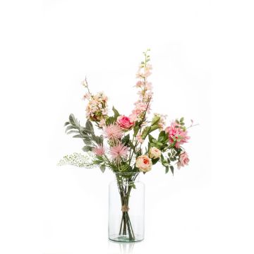 Bouquet of artificial flowers FEME, light pink, 3ft/90cm, Ø 16"/40cm