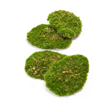 Artificial moss pieces HEFEI, 4 pieces, green, 4.3"x5.9"x2"/11x15x5cm