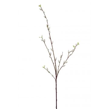 Artificial willow catkin branch LARDEIRA, white, 3ft/95cm
