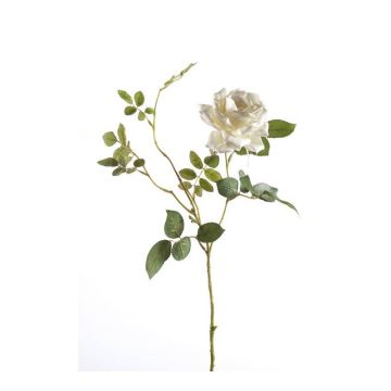 Artificial flower rose branch BEATA, cream, 30"/75cm