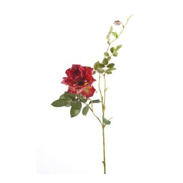 Artificial flower rose branch BEATA, pink, 30"/75cm