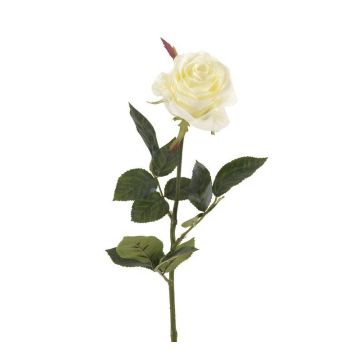 Silk rose BRINA, white, 28"/70cm