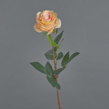Silk rose BRINA, cream-pink, 28"/70cm