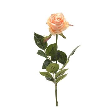 Silk rose BRINA, cream-pink, 28"/70cm