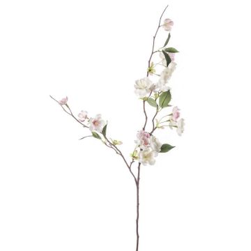 Artificial ornamental peach branch CAMILLES, pink-white, 31"/80cm