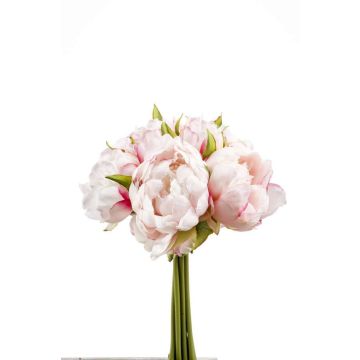 Artificial peony bouquet WILO, pink, 10"/25cm