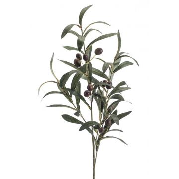 Artificial olive branch CARSON, fruit, 30"/75cm