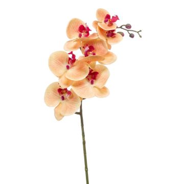 Decorative Phalaenopsis orchid branch NEITH, orange-pink, 33"/85cm