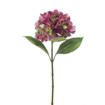 Artificial flower Hydrangea ENEA, violet-green, 26"/65cm