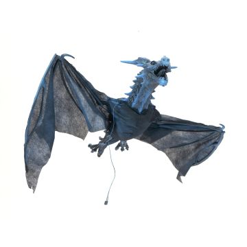 Halloween decorative figurine dragon MONZA with movement and sound function, LEDs, 120cm