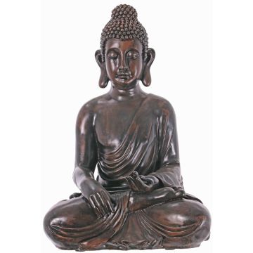Buddha figure RAJESH, sitting meditating, bronze, 20"/50cm