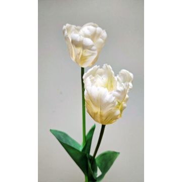 Fake flower Tulip PJASSINA, cream-white, 26"/65cm