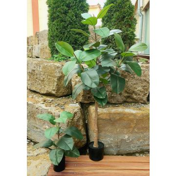 Artificial rubber tree FRODELINDE, artificial stem, green, 4ft/120cm